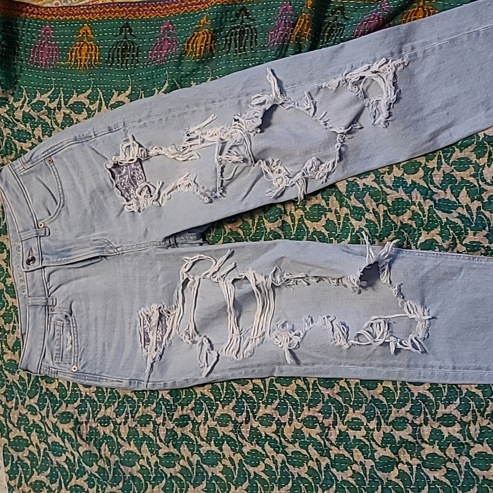 Distressed jeans